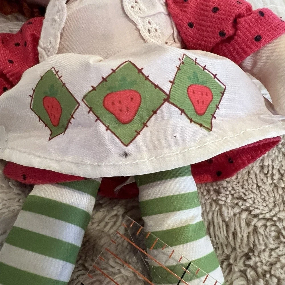 2015 Vintage Red Head Strawberry Shortcake Doll Yarn Hair With Bonnet 14